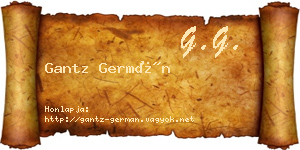 Gantz Germán névjegykártya
